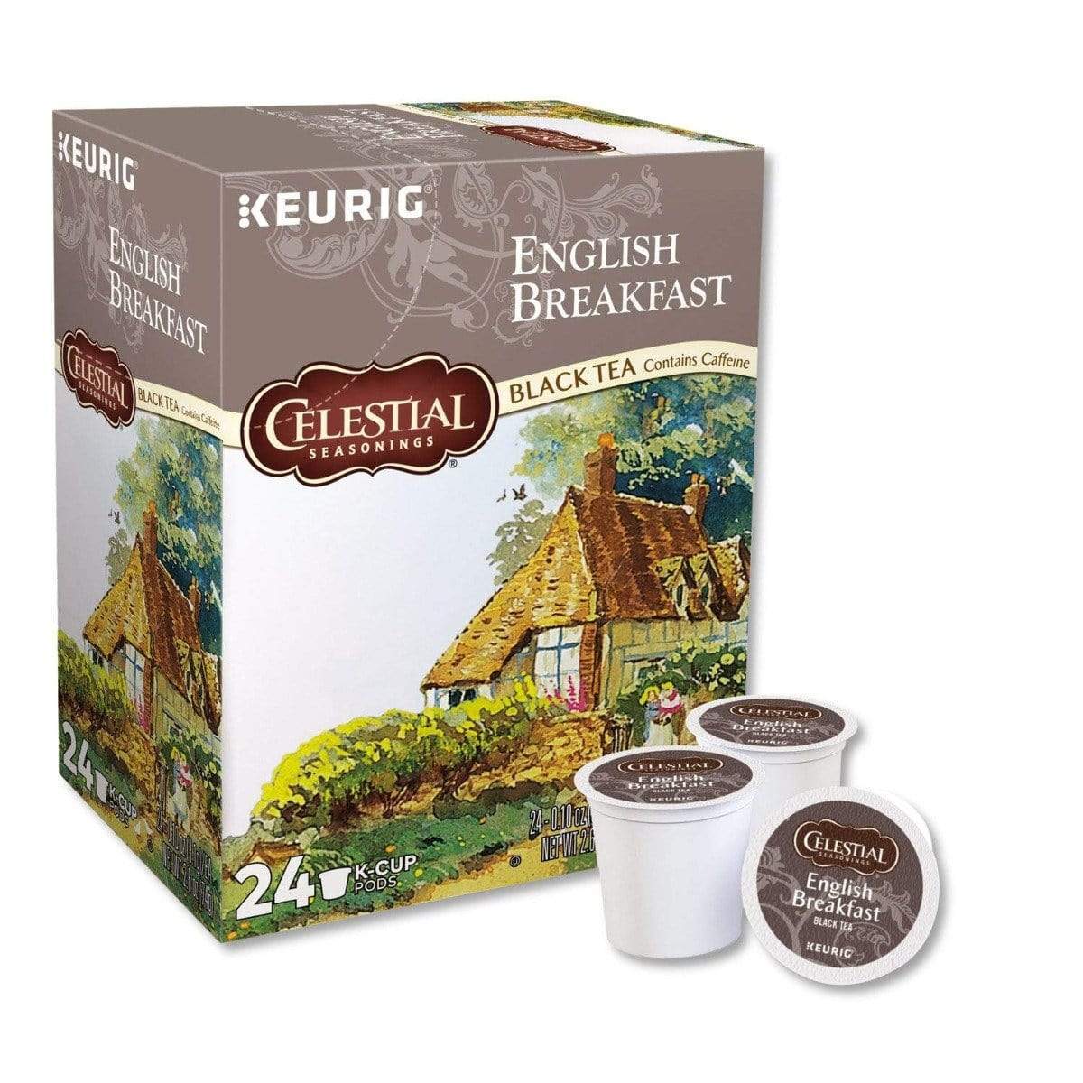 Celestial Seasonings Coffee Celestial Seasoning English Breakfast K-Cup Tea - 24 Count Box