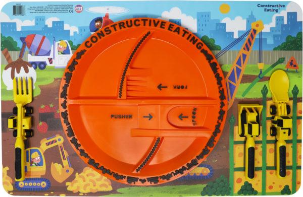Constructive Eating Childrens Dinnerware Constructive Eating 10" Construction Plate