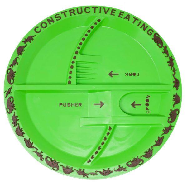 Constructive Eating Childrens Dinnerware Constructive Eating 10" Dinosaur Plate