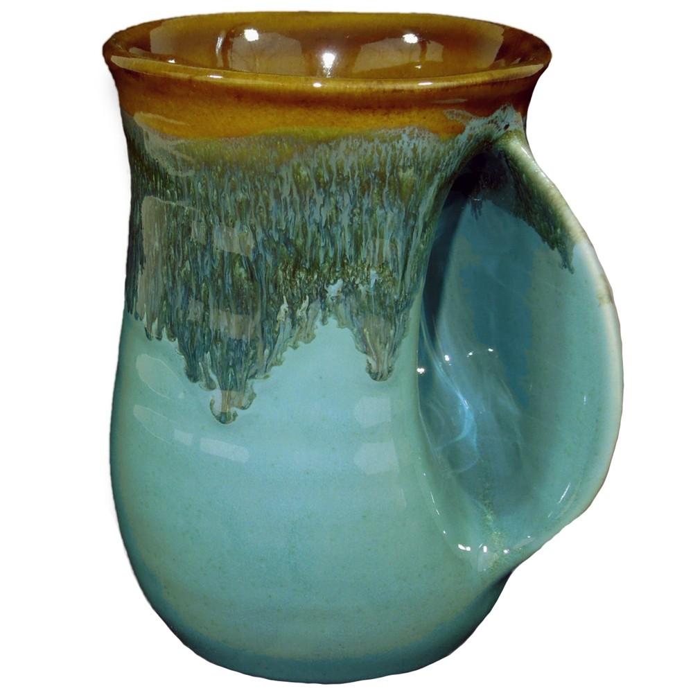 Clay In Motion Mug Clay In Motion 14 oz Ocean Tide Right Handwarmer Mug