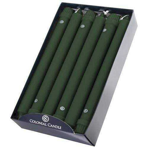 Colonial Candle Taper Colonial Candle Classic Taper 10" - Evergreen (Set of 12)