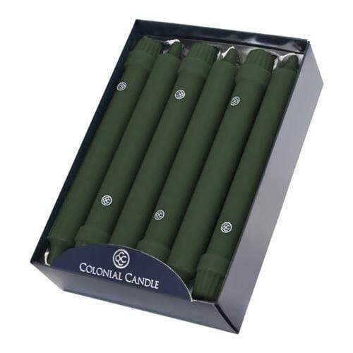 Colonial Candle Taper Colonial Candle Classic Taper 8" - Evergreen (Set of 12)