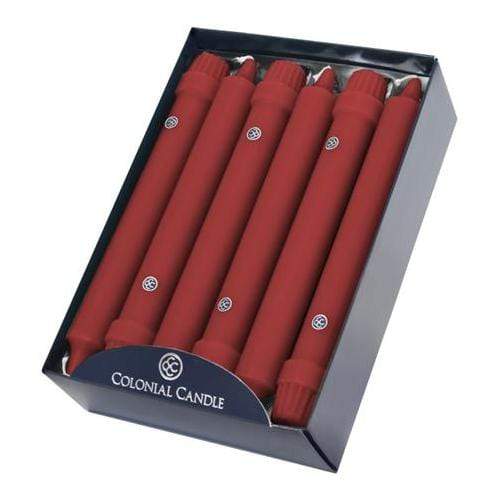 Colonial Candle Taper Colonial Candle Classic Taper 8&quot; - Red (Set of 12)