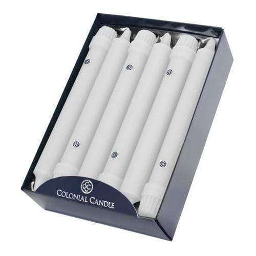 Colonial Candle Taper Colonial Candle Classic Taper 8&quot; - White (Set of 12)