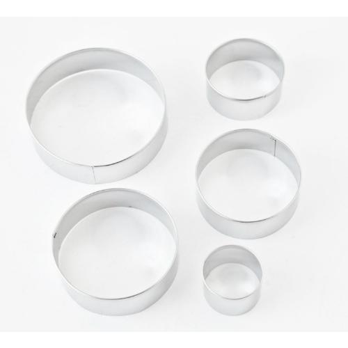 Fox Run Cookie Cutters Fox Run Circle Cutter Tin (Set Of 5)