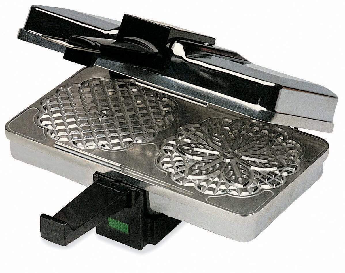 CucinaPro Classic Round 4-Slice Stainless Steel American Waffle