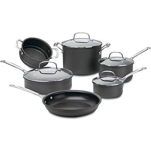  Cuisinart Chef's Classic Nonstick Hard-Anodized 8-Quart Stockpot  with Lid,Black: Home & Kitchen