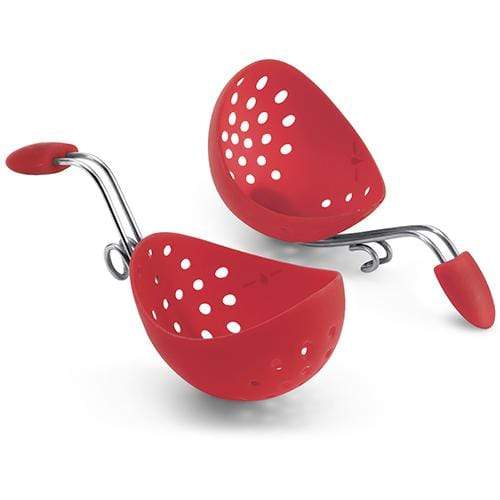 Cuisipro Poacher Cuisipro Red Silicone Egg Poacher Set of 2