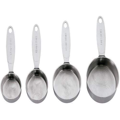 Vintage Metal Measuring Cups Set of 4 Stainless Steel Amco