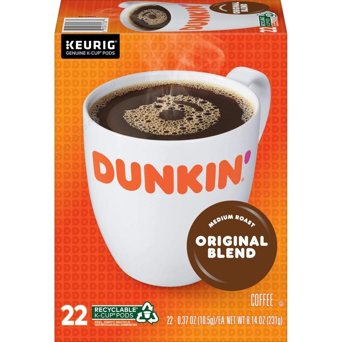 Dunkin&#39; Coffee Dunkin&#39; Original Blend K-Cup Coffee - 22 Count Box
