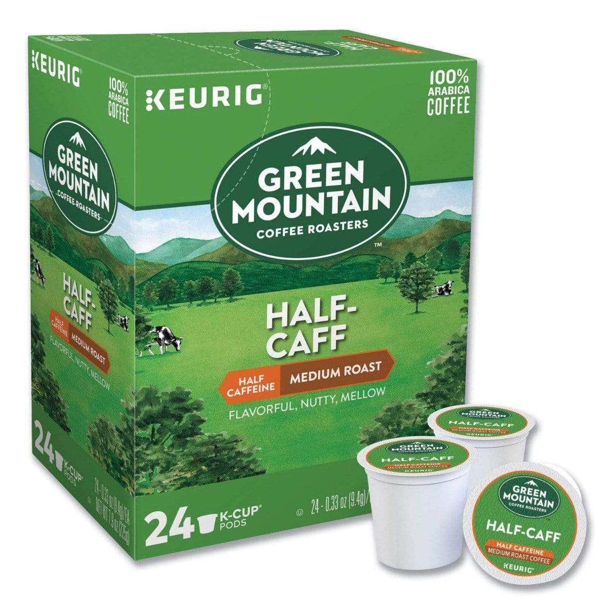 Green Mountain Coffee Coffee Green Mountain Coffee Roasters Half-Caff K-Cup Coffee - 24 Count Box