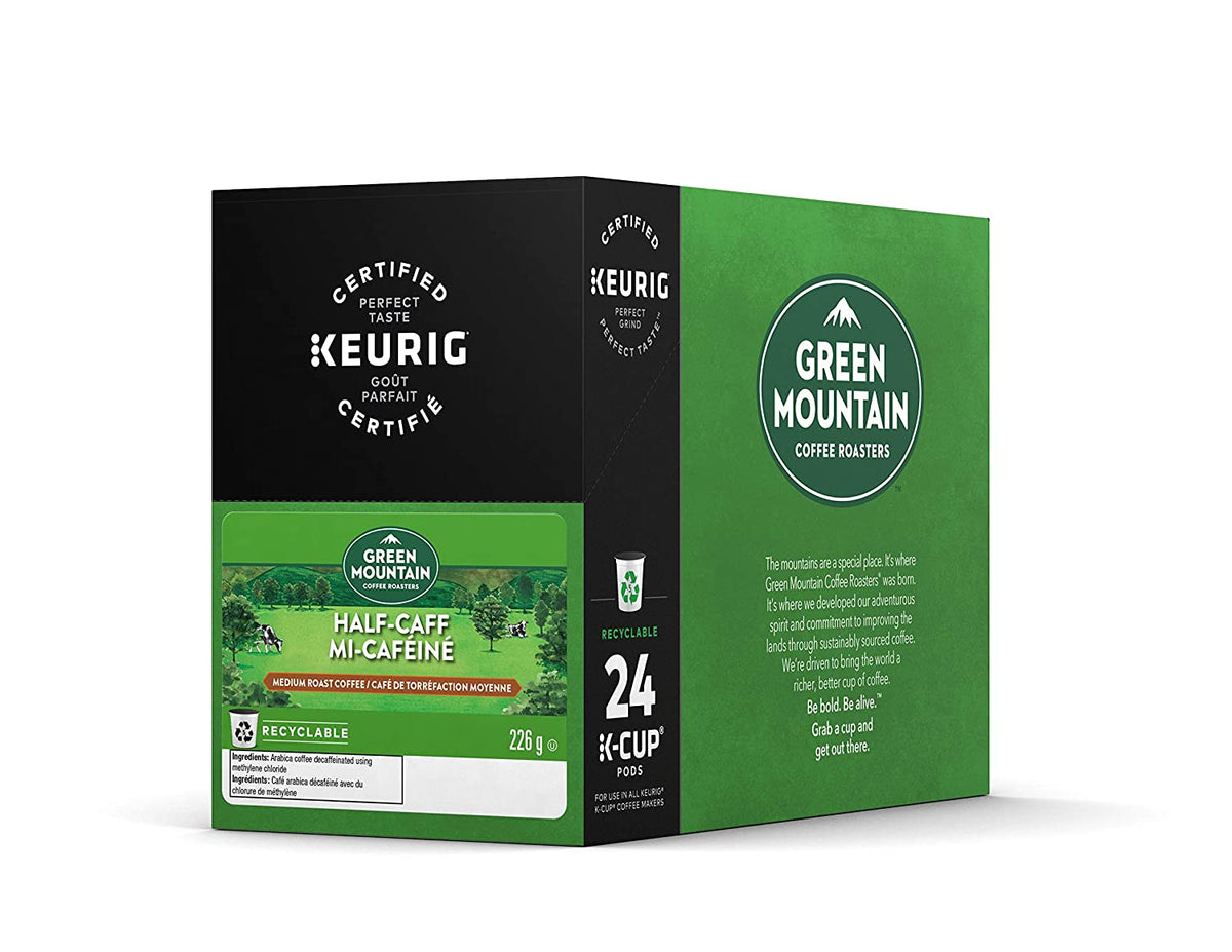 Green Mountain Coffee Coffee Green Mountain Coffee Roasters Half-Caff K-Cup Coffee - 24 Count Box