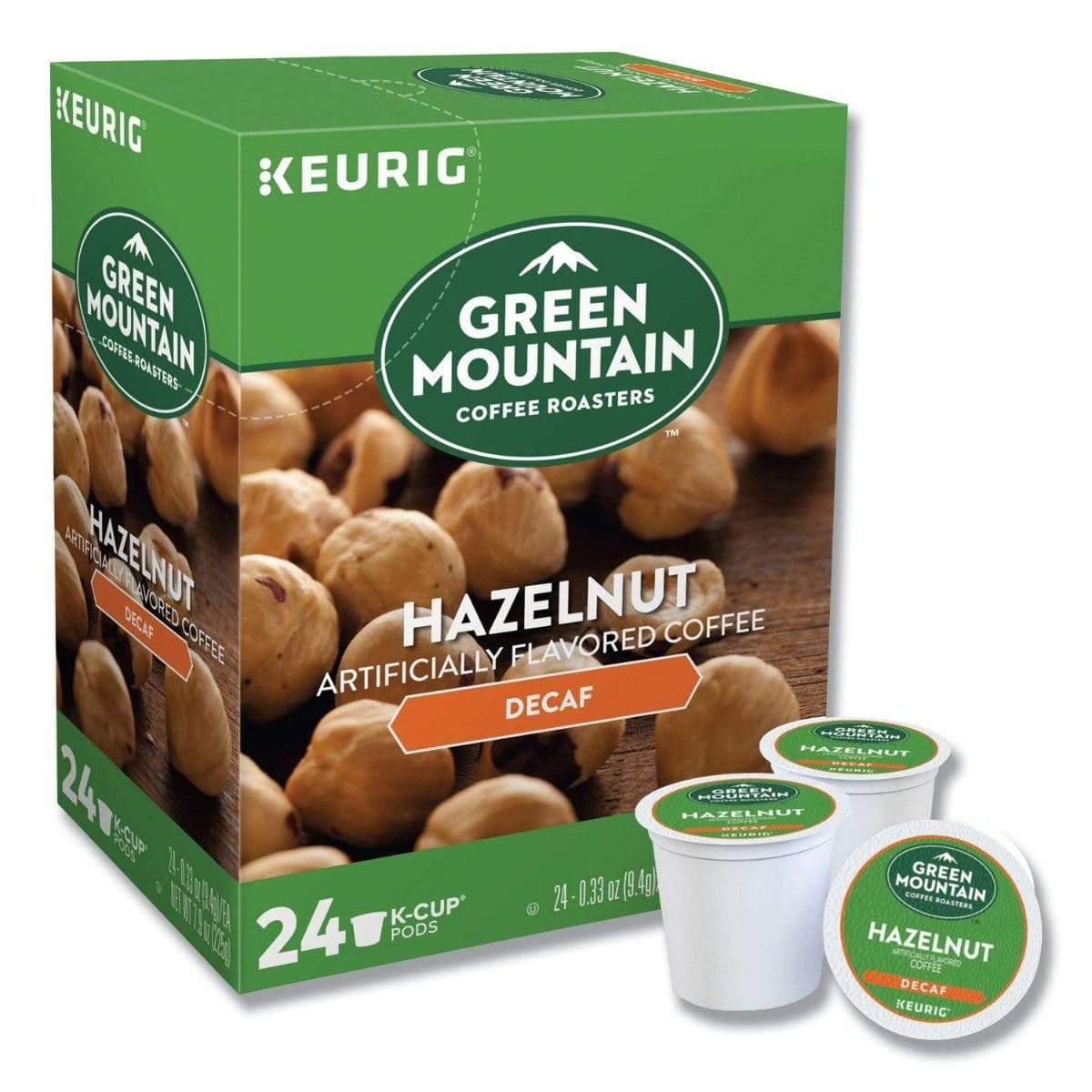 Green Mountain Coffee Coffee Green Mountain Coffee Roasters Hazelnut Decaf K-Cup Coffee - 24 Count Box