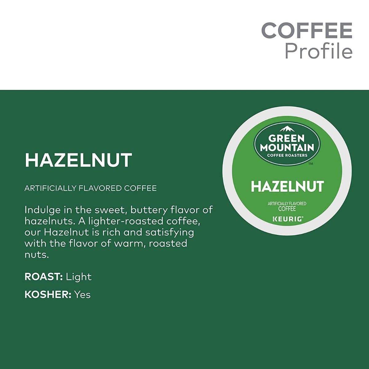 Green Mountain Coffee Coffee Green Mountain Coffee Roasters Hazelnut K-Cup Coffee - 24 Count Box