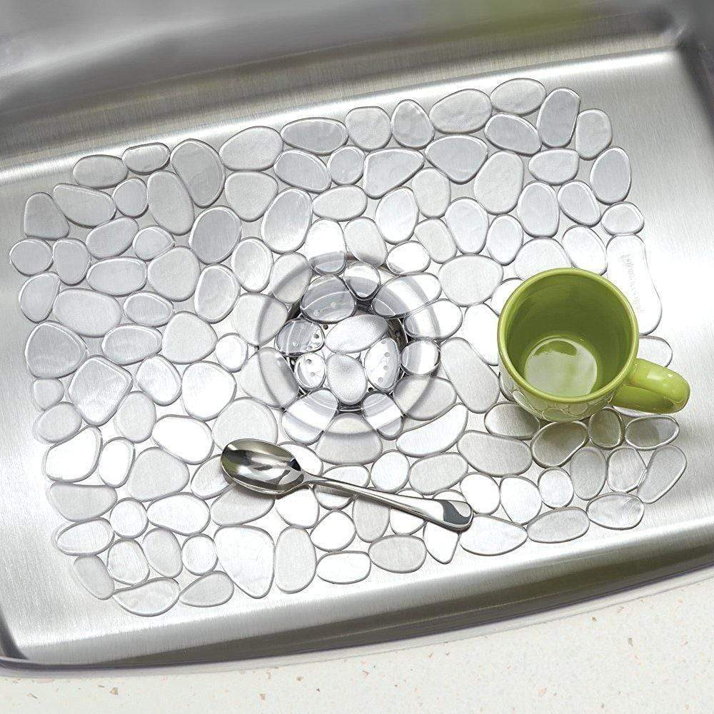 iDesign Graphite Pebblz Sink Mat