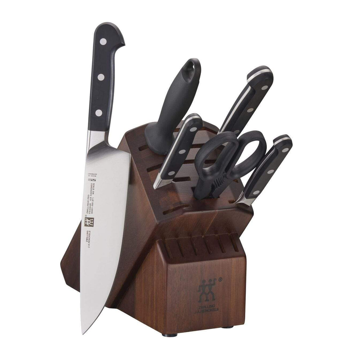 J.A. Henckels Knife Block Set Zwilling J.A. Henckels 7 pc Professional S Block Set with Acacia Wood Block