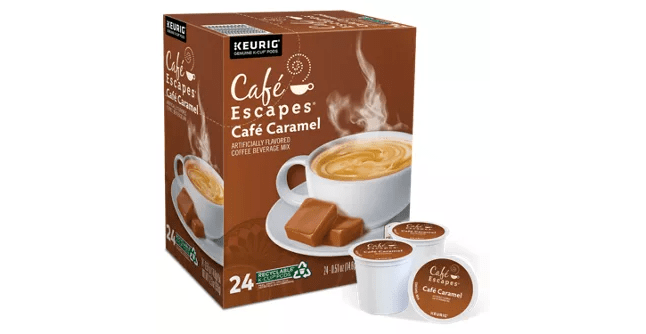 Keurig K-Cups Café Escapes Café Caramel K-Cup - 24 Count Box