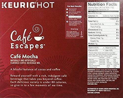 Keurig K-Cups Café Escapes Café Mocha K-Cup Coffee - 24 Count Box