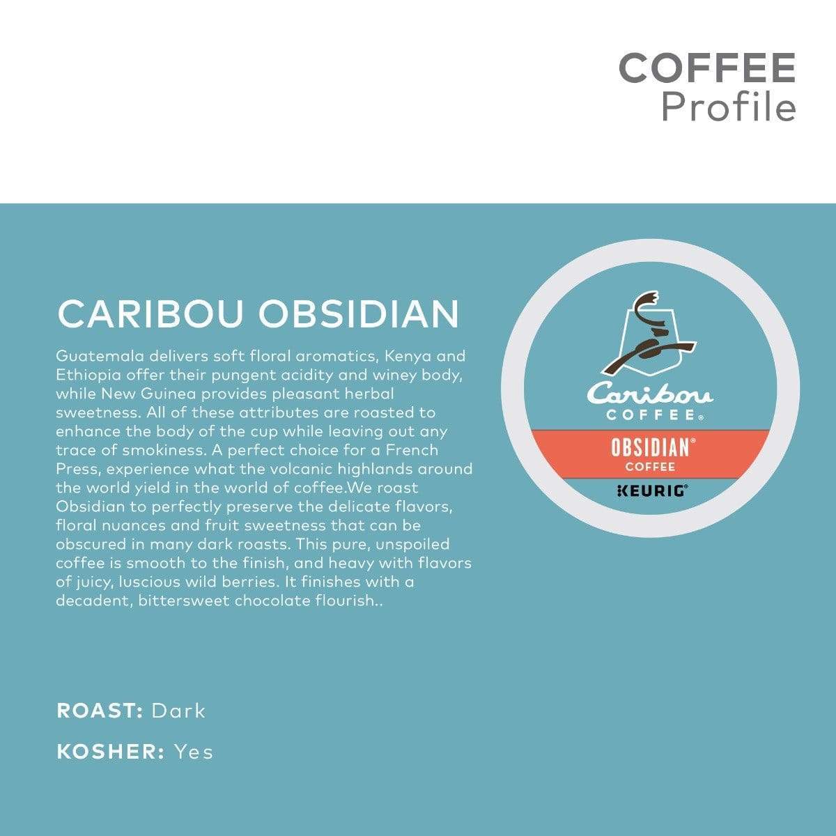 Keurig K-Cups Caribou Obsidian K-Cup Coffee - 24 Ct. Box