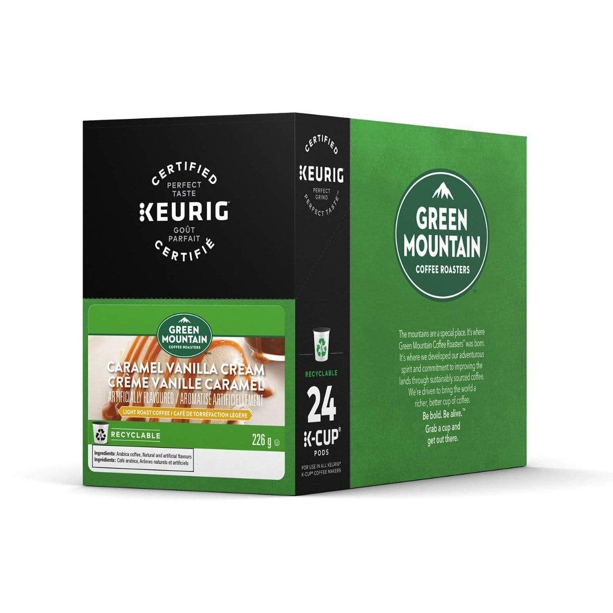Keurig K-Cups Green Mountain Coffee Roasters Caramel Vanilla Cream K-Cup Coffee - 24 Count Box