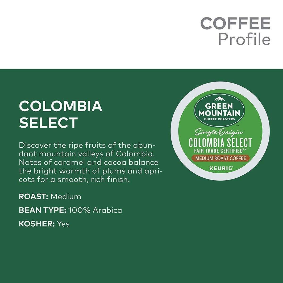 Keurig K-Cups Green Mountain Coffee Roasters Colombia Select K-Cup Coffee - 24 Count Box