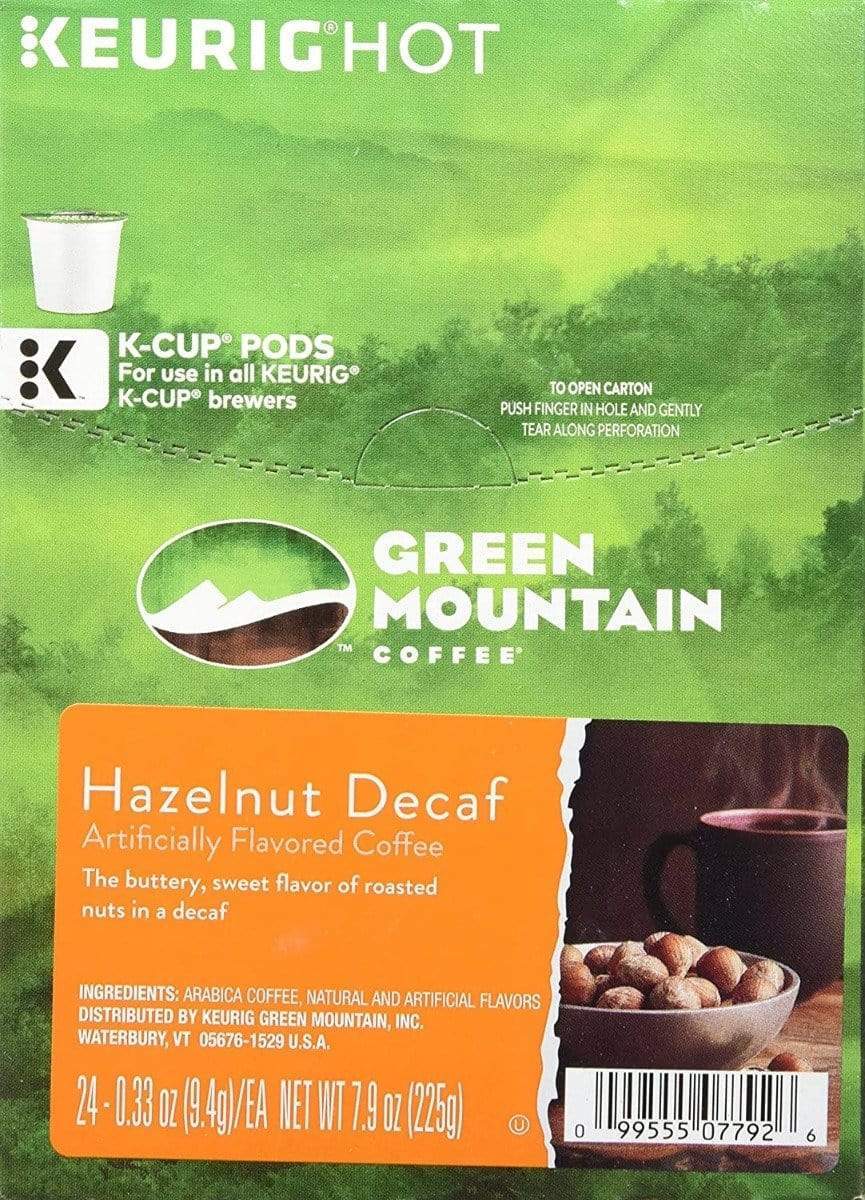 Keurig K-Cups Green Mountain Coffee Roasters Hazelnut Decaf K-Cup Coffee - 24 Count Box
