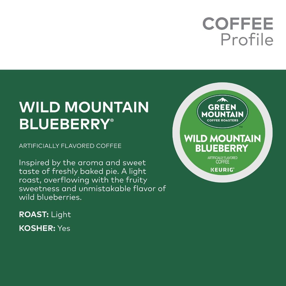 Keurig K-Cups Green Mountain Coffee Roasters Wild Mountain Blueberry K-Cup Coffee - 24 Count Box