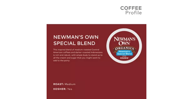 Keurig K-Cups Newman's Own Organics Special Blend K-Cup Coffee - 24 Count Box