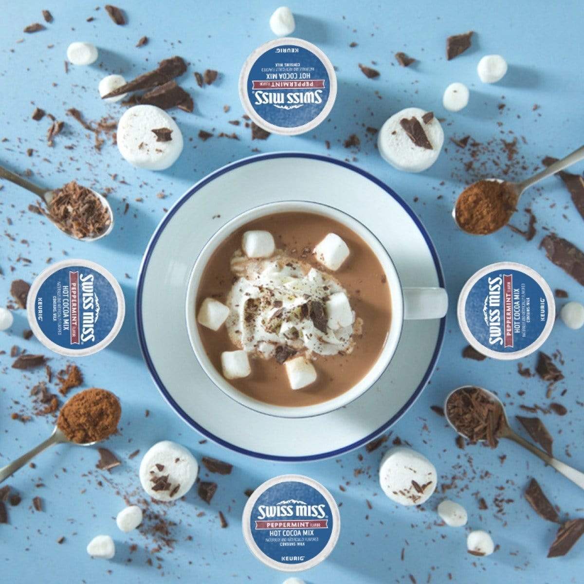 Keurig K-Cups Swiss Miss Peppermint K-Cup Hot Cocoa - 22 Count Box
