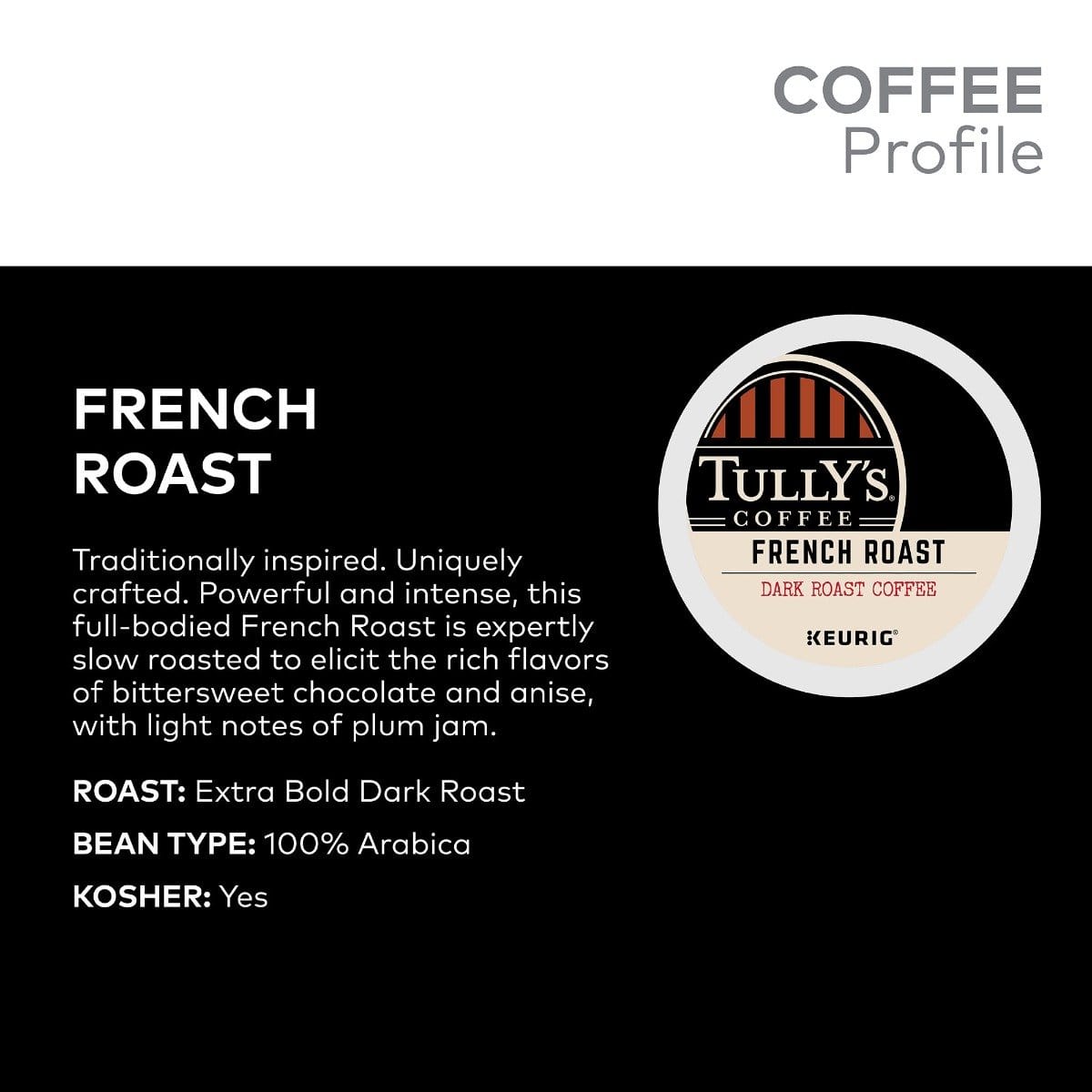 Keurig K-Cups Tully's Coffee French Roast K-Cup Coffee - 24 Count Box