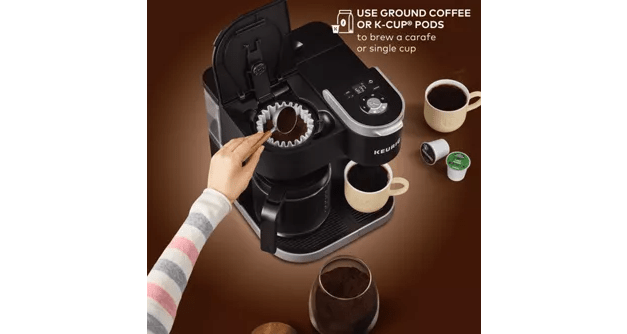 Keurig K-Duo Plus Coffee Maker, Black & Reusable Ground Coffee Filter  Compatible Essentials and K-Duo Brewers only, Eco-Friendly Way to Brew a  Carafe