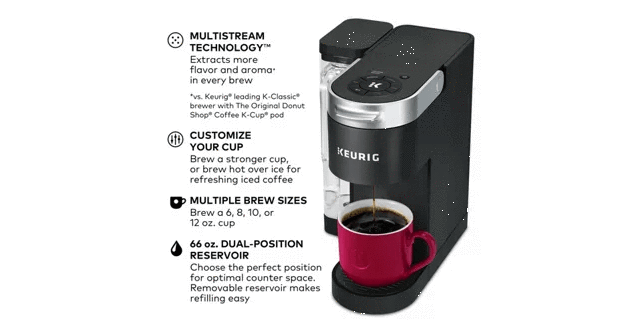 Keurig My K-Cup Reusable K-Cup Pod Coffee Filter, Compatible with All 2.0  Keurig K-Cup Pod Coffee Makers, 1 Count, Black