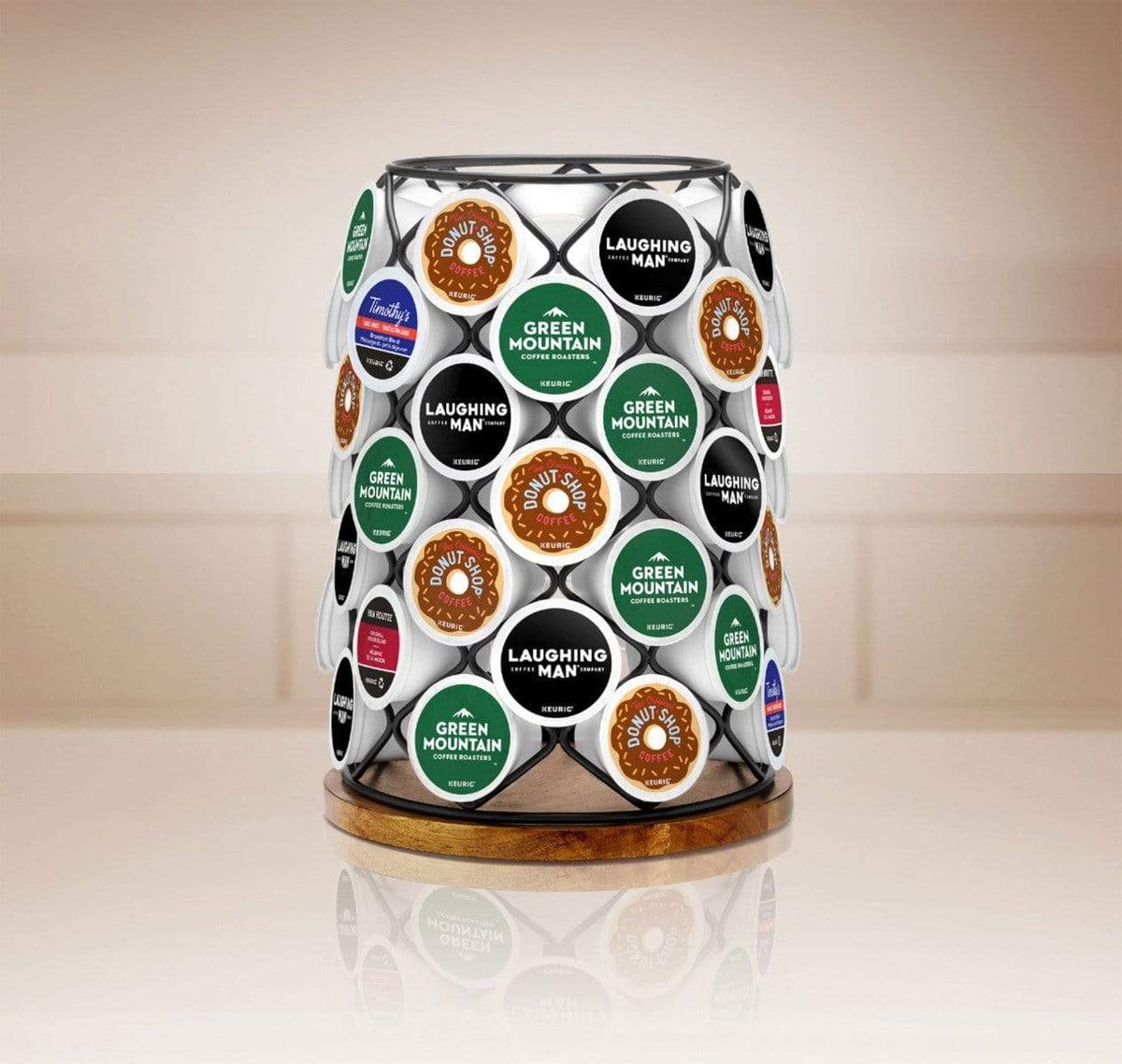 Keurig Coffee Stand Keurig Wood &amp; Wire Carousel
