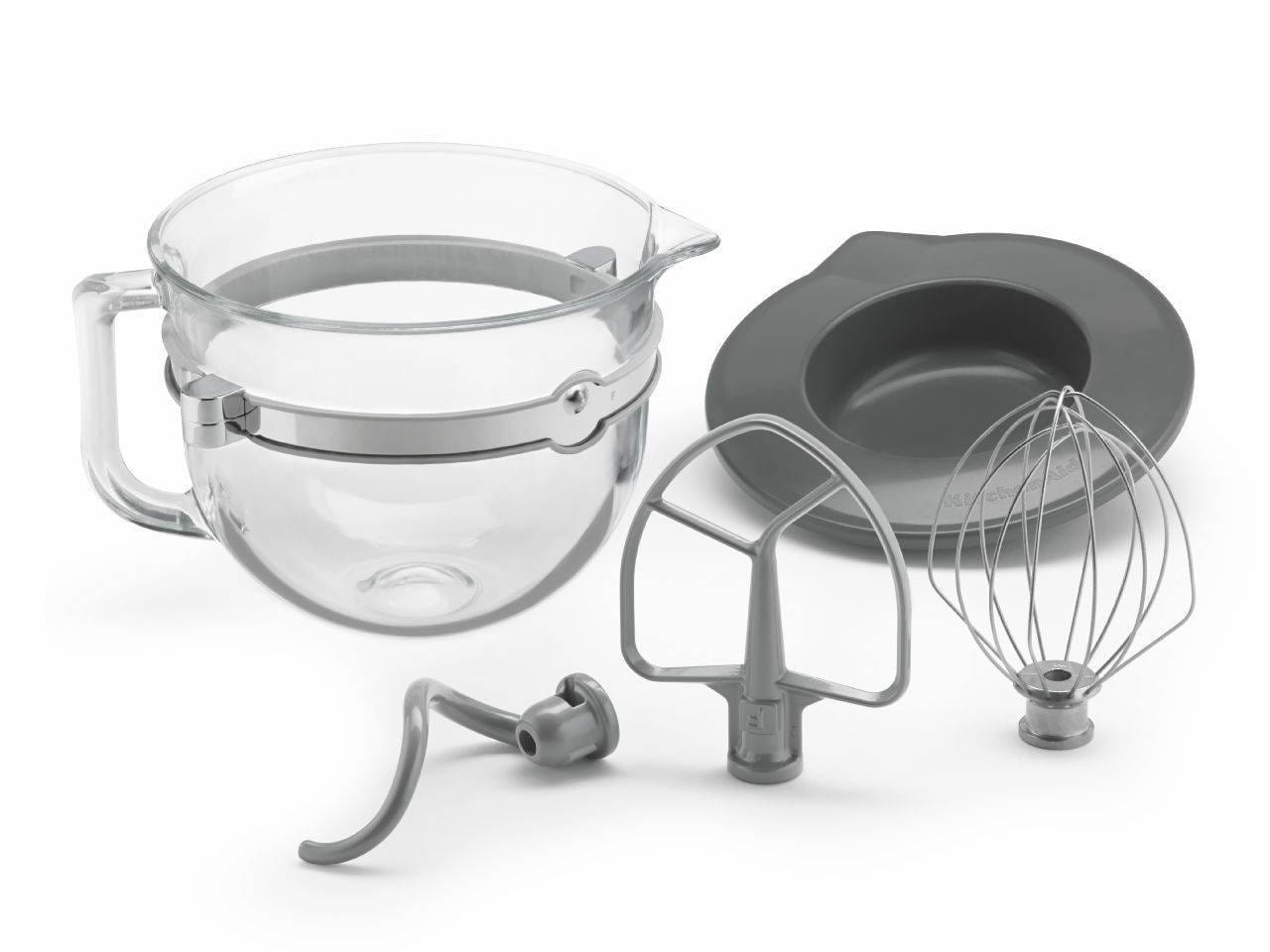 KichenAid Mixer Attachments KitchenAid 6 qt. Glass Mixing Bowl with Lid and Tools