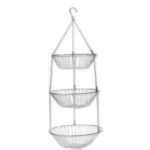 Kitchen & Company Basket 3 Tier Hanging Chrome Basket
