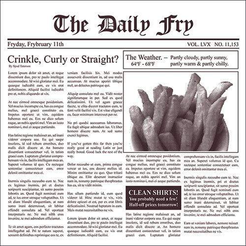 Kitchen &amp; Company Liners Basket Liners Newspaper Print