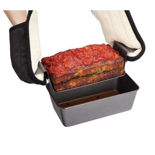 Kitchen &amp; Company Pan Chicago Metallic Nonstick Meatloaf Pan With Insert