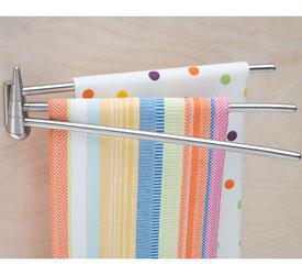 Kitchen &amp; Company Towel Bar HandyBar Stainless Steel 3-Arm Towel Bar
