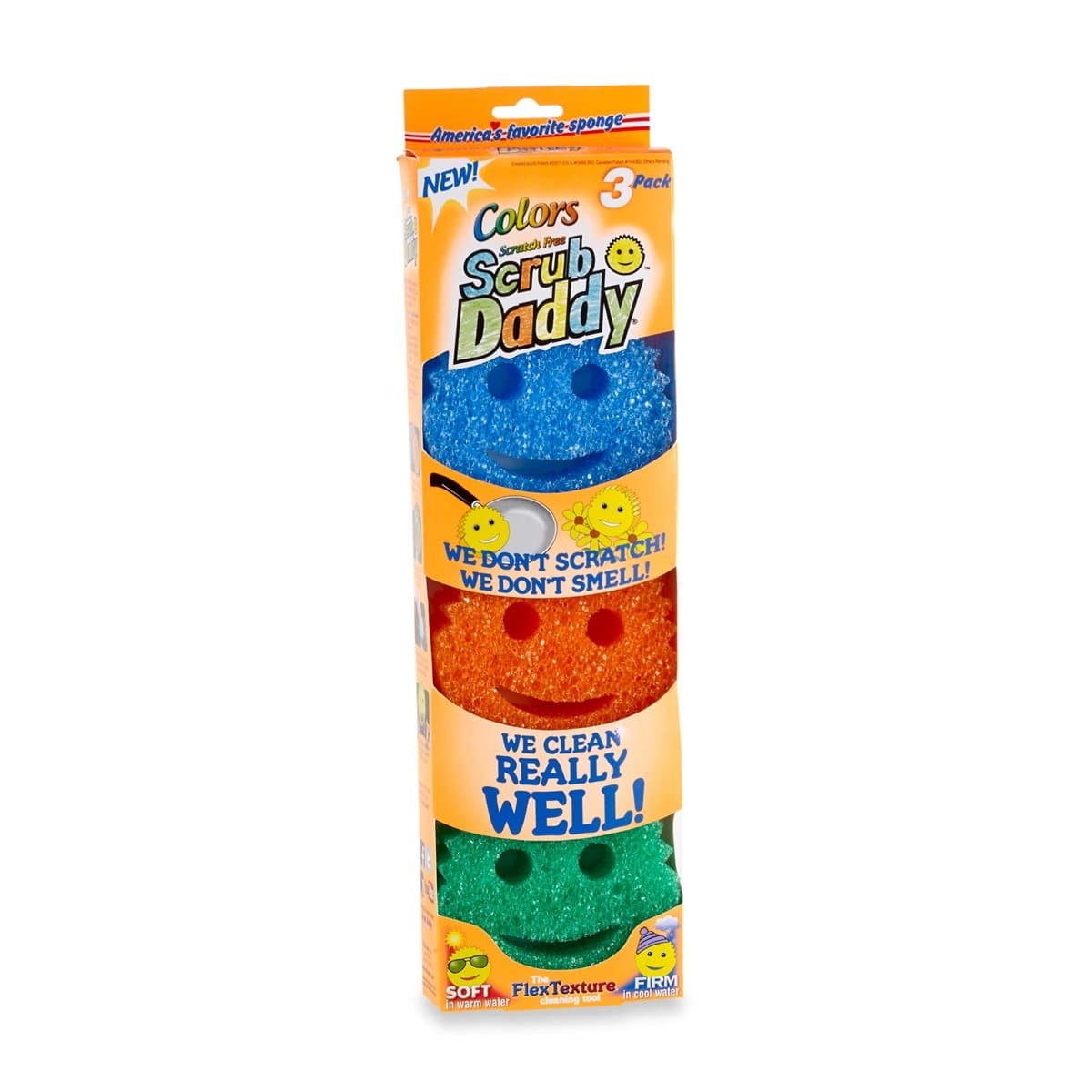 Kitchen & Company Scrubber Scrub Daddy 3-Piece Color Sponges Set