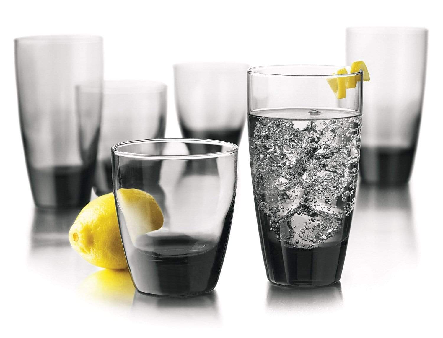 Libbey 16 Piece Classic Smoke Glassware Set - Reading China