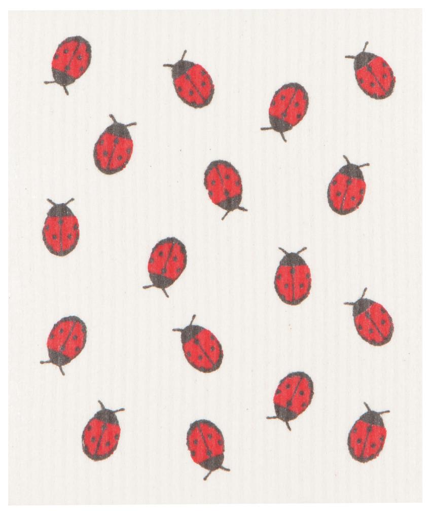 Now Designs Linens Swedish Dish Cloth 8x6.5in Ladybug
