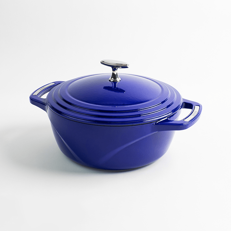 Lodge Cast Iron Cookware Lodge USA Enamel 4.5 Qt. Enameled Cast Iron Dutch Oven - Smooth Sailing