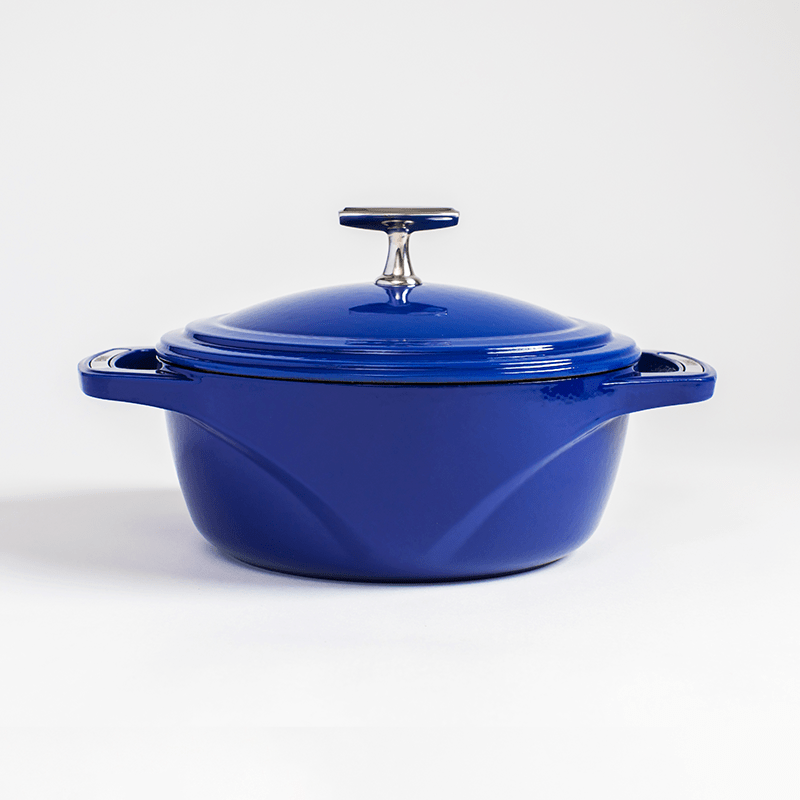 Lodge Cast Iron Cookware Lodge USA Enamel 4.5 Qt. Enameled Cast Iron Dutch Oven - Smooth Sailing