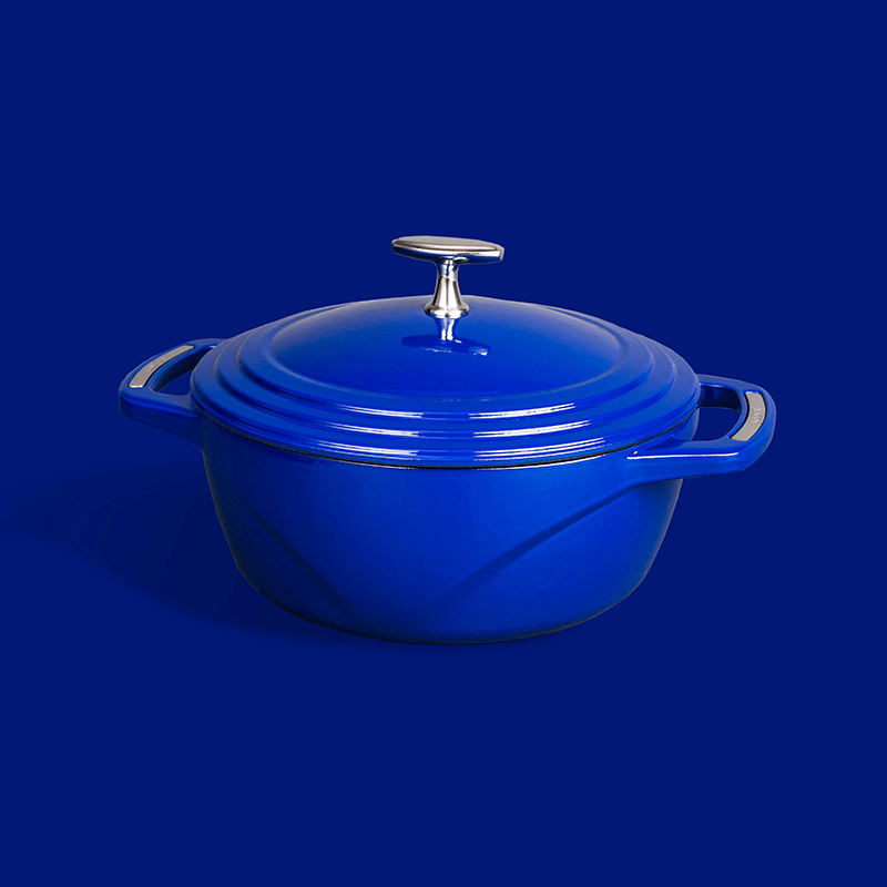 Lodge Cast Iron Cookware Lodge USA Enamel 4.5 Qt. Enameled Cast Iron Dutch Oven - Smooth Sailing