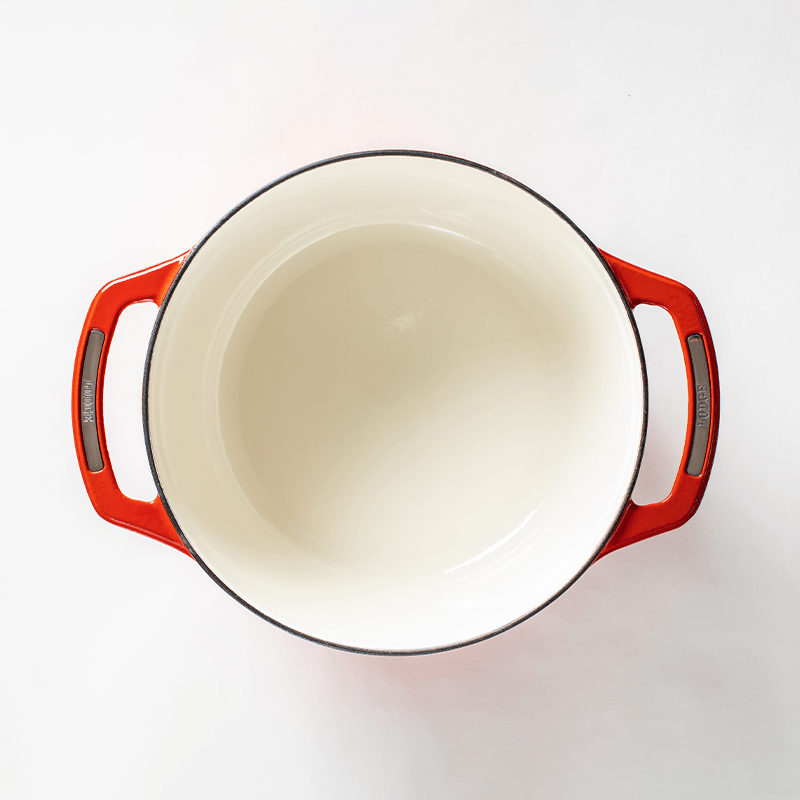 Lodge Cast Iron Cookware Lodge USA Enamel 6 Qt. Enameled Cast Iron Dutch Oven - Cherry on Top