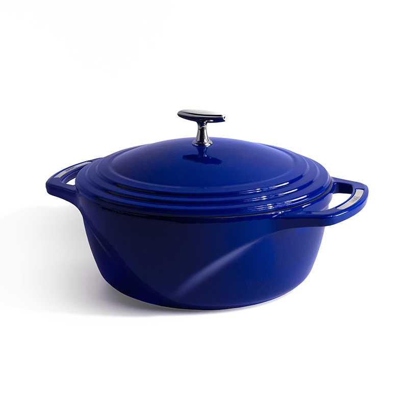 Lodge Cast Iron Cookware Lodge USA Enamel 6 Qt. Enameled Cast Iron Dutch Oven - Smooth Sailing