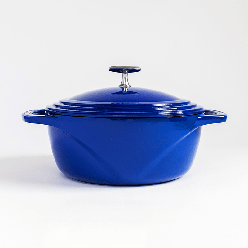 Lodge Cast Iron Cookware Lodge USA Enamel 6 Qt. Enameled Cast Iron Dutch Oven - Smooth Sailing