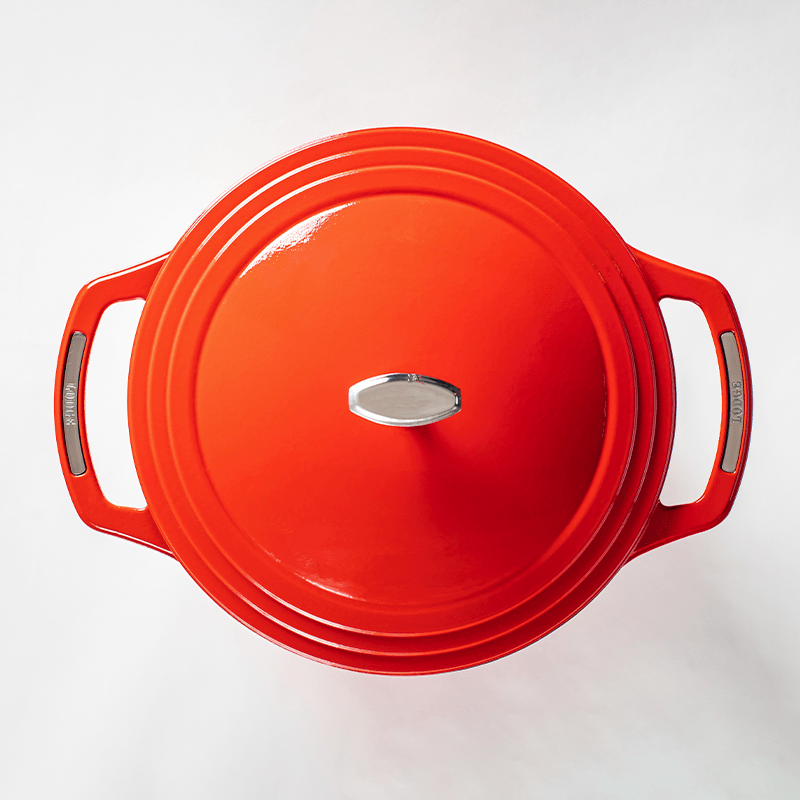 Lodge Cast Iron Cookware Lodge USA Enamel 7.5 Qt. Enameled Cast Iron Dutch Oven - Cherry on Top