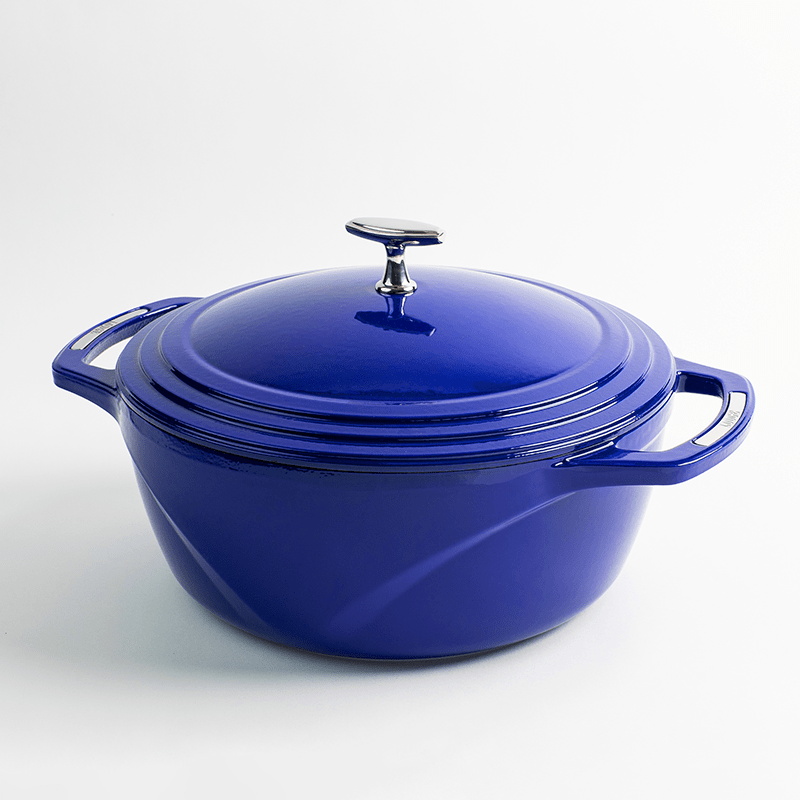Lodge Cast Iron Cookware Lodge USA Enamel 7.5 Qt. Enameled Cast Iron Dutch Oven - Smooth Sailing
