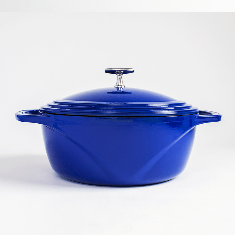 Lodge Cast Iron Cookware Lodge USA Enamel 7.5 Qt. Enameled Cast Iron Dutch Oven - Smooth Sailing